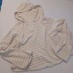 Xhilaration Oversized stripped bell sleeve sleep hoodie sz XS